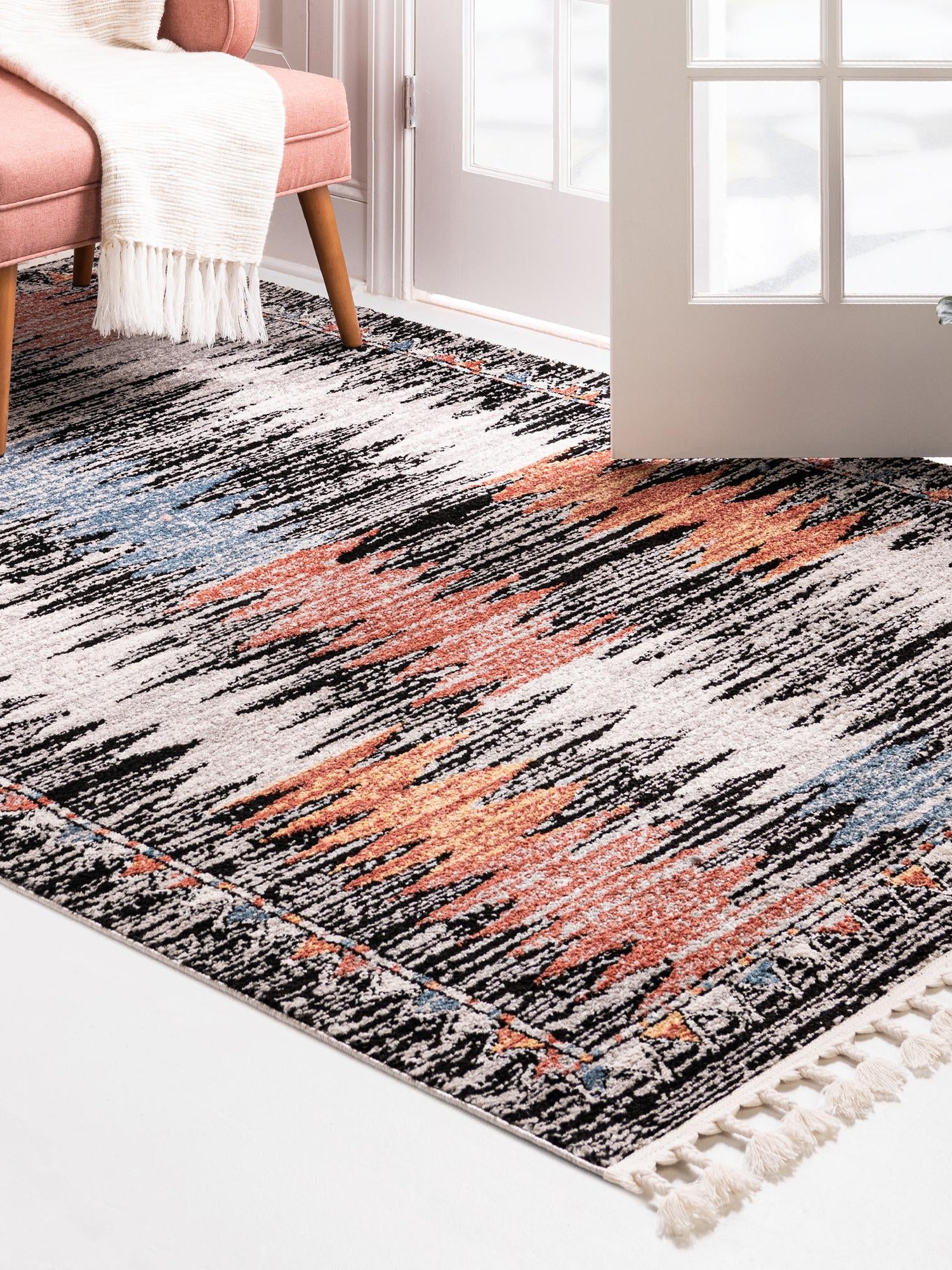 Multicolor 2' x 3' 1 Aramis Rectangle Area Rug Polypropylene With Cotton Backing Easy Clean Living Room Bedroom Dining Office Carpet for Sale at Rug Engine