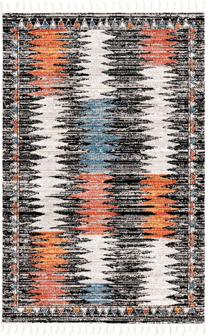 Multicolor 5' 3 x 8' Aramis Rectangle Area Rug Polypropylene With Cotton Backing Easy Clean Living Room Bedroom Dining Office Carpet for Sale at Rug Engine