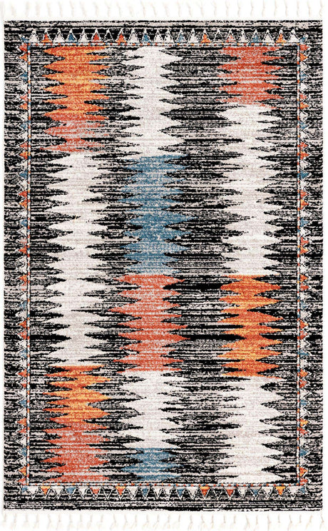 Multicolor 5' 3 x 8' Aramis Rectangle Area Rug Polypropylene With Cotton Backing Easy Clean Living Room Bedroom Dining Office Carpet for Sale at Rug Engine