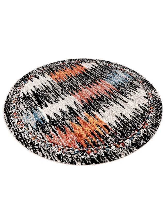 Multicolor 3' 3 x 3' 3 Aramis Round Area Rug Polypropylene With Cotton Backing Easy Clean Living Room Bedroom Dining Office Carpet for Sale at Rug Engine