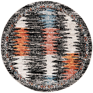 Multicolor 3' 3 x 3' 3 Aramis Round Area Rug Polypropylene With Cotton Backing Easy Clean Living Room Bedroom Dining Office Carpet for Sale at Rug Engine