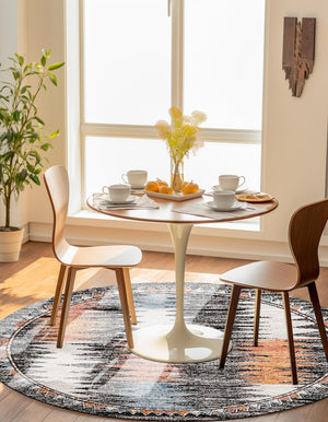 Multicolor 10' x 10' Aramis Round Area Rug Polypropylene With Cotton Backing Easy Clean Living Room Bedroom Dining Office Carpet for Sale at Rug Engine