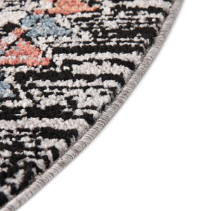 Multicolor 5' 3 x 5' 3 Aramis Round Area Rug Polypropylene With Cotton Backing Easy Clean Living Room Bedroom Dining Office Carpet for Sale at Rug Engine