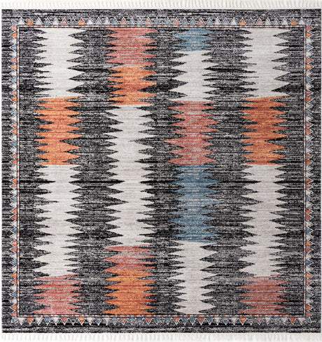 Multicolor 12' x 12' Aramis Square Area Rug Polypropylene With Cotton Backing Easy Clean Living Room Bedroom Dining Office Carpet for Sale at Rug Engine
