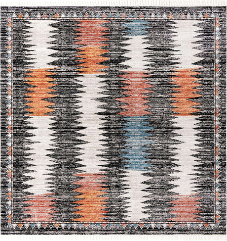 Multicolor 12' x 12' Aramis Square Area Rug Polypropylene With Cotton Backing Easy Clean Living Room Bedroom Dining Office Carpet for Sale at Rug Engine
