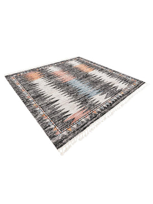 Multicolor 7' 10 x 7' 10 Aramis Square Area Rug Polypropylene With Cotton Backing Easy Clean Living Room Bedroom Dining Office Carpet for Sale at Rug Engine