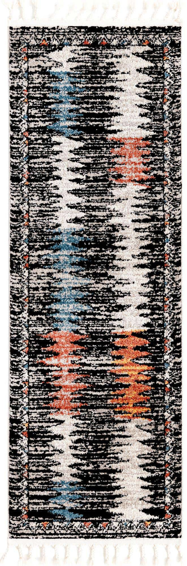Multicolor 2' x 6' Aramis Runner Area Rug Polypropylene With Cotton Backing Easy Clean Living Room Bedroom Dining Office Carpet for Sale at Rug Engine