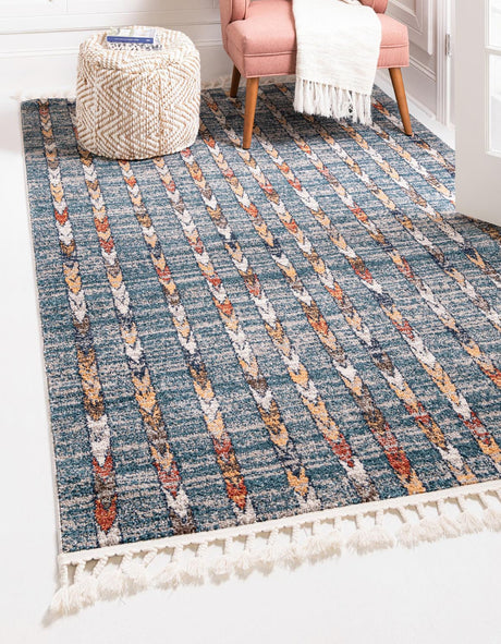 Blue 2' x 3' 1 Aramis Rectangle Area Rug Polypropylene With Cotton Backing Easy Clean Living Room Bedroom Dining Office Carpet for Sale at Rug Engine