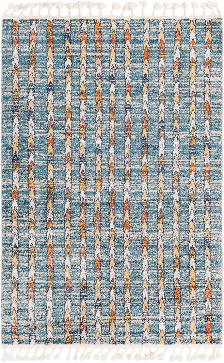 Blue 4' x 6' Aramis Rectangle Area Rug Polypropylene With Cotton Backing Easy Clean Living Room Bedroom Dining Office Carpet for Sale at Rug Engine