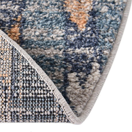 Blue 10' x 10' Aramis Round Area Rug Polypropylene With Cotton Backing Easy Clean Living Room Bedroom Dining Office Carpet for Sale at Rug Engine
