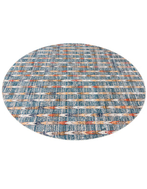 Blue 10' x 10' Aramis Round Area Rug Polypropylene With Cotton Backing Easy Clean Living Room Bedroom Dining Office Carpet for Sale at Rug Engine