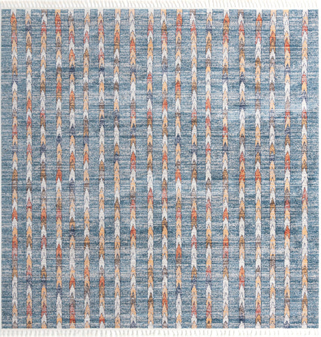 Blue 12' x 12' Aramis Square Area Rug Polypropylene With Cotton Backing Easy Clean Living Room Bedroom Dining Office Carpet for Sale at Rug Engine