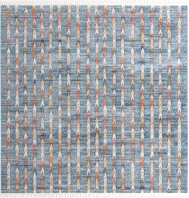 Blue 12' x 12' Aramis Square Area Rug Polypropylene With Cotton Backing Easy Clean Living Room Bedroom Dining Office Carpet for Sale at Rug Engine