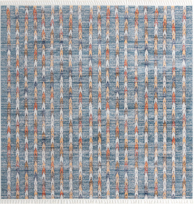 Blue 12' x 12' Aramis Square Area Rug Polypropylene With Cotton Backing Easy Clean Living Room Bedroom Dining Office Carpet for Sale at Rug Engine