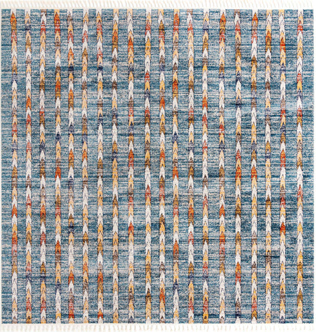 Blue 12' x 12' Aramis Square Area Rug Polypropylene With Cotton Backing Easy Clean Living Room Bedroom Dining Office Carpet for Sale at Rug Engine