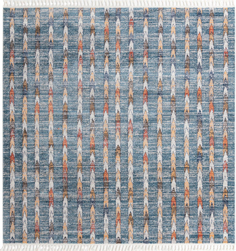 Blue 10' x 10' Aramis Square Area Rug Polypropylene With Cotton Backing Easy Clean Living Room Bedroom Dining Office Carpet for Sale at Rug Engine