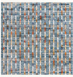 Blue 10' x 10' Aramis Square Area Rug Polypropylene With Cotton Backing Easy Clean Living Room Bedroom Dining Office Carpet for Sale at Rug Engine