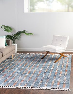Blue 10' x 10' Aramis Square Area Rug Polypropylene With Cotton Backing Easy Clean Living Room Bedroom Dining Office Carpet for Sale at Rug Engine