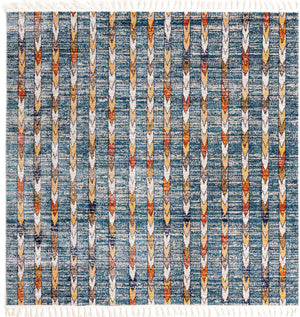 Blue 7' 10 x 7' 10 Aramis Square Area Rug Polypropylene With Cotton Backing Easy Clean Living Room Bedroom Dining Office Carpet for Sale at Rug Engine