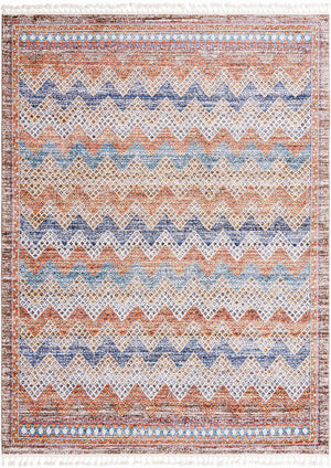 Multicolor 9' x 12' Aramis Rectangle Area Rug Polypropylene With Cotton Backing Easy Clean Living Room Bedroom Dining Office Carpet for Sale at Rug Engine