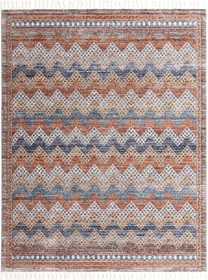 Multicolor 8' x 10' Aramis Rectangle Area Rug Polypropylene With Cotton Backing Easy Clean Living Room Bedroom Dining Office Carpet for Sale at Rug Engine