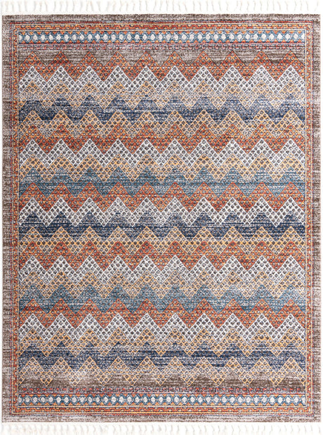 Multicolor 8' x 10' Aramis Rectangle Area Rug Polypropylene With Cotton Backing Easy Clean Living Room Bedroom Dining Office Carpet for Sale at Rug Engine