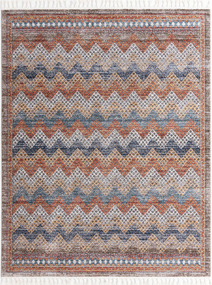 Multicolor 8' x 10' Aramis Rectangle Area Rug Polypropylene With Cotton Backing Easy Clean Living Room Bedroom Dining Office Carpet for Sale at Rug Engine