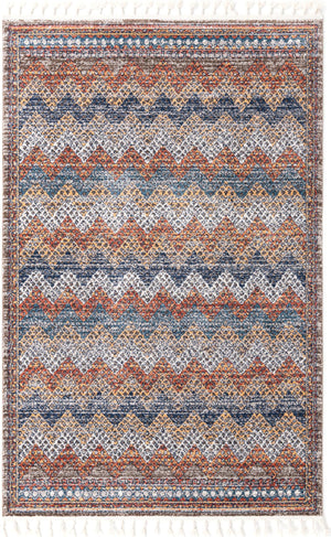 Multicolor 5' 3 x 8' Aramis Rectangle Area Rug Polypropylene With Cotton Backing Easy Clean Living Room Bedroom Dining Office Carpet for Sale at Rug Engine