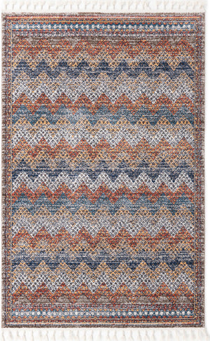 Multicolor 5' 3 x 8' Aramis Rectangle Area Rug Polypropylene With Cotton Backing Easy Clean Living Room Bedroom Dining Office Carpet for Sale at Rug Engine