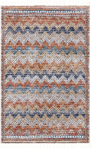 Multicolor 5' 3 x 8' Aramis Rectangle Area Rug Polypropylene With Cotton Backing Easy Clean Living Room Bedroom Dining Office Carpet for Sale at Rug Engine