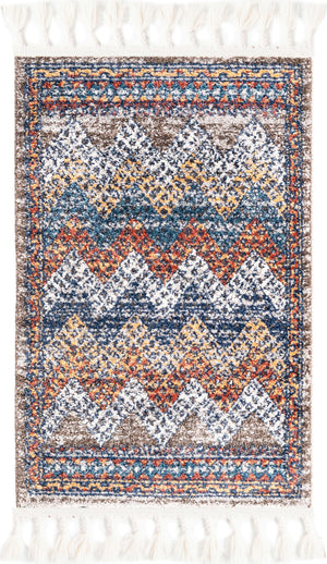 Multicolor 2' x 3' 1 Aramis Rectangle Area Rug Polypropylene With Cotton Backing Easy Clean Living Room Bedroom Dining Office Carpet for Sale at Rug Engine