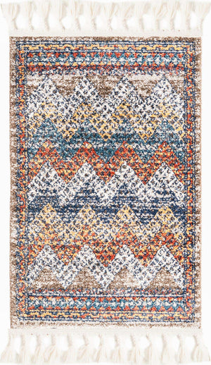 Multicolor 2' x 3' 1 Aramis Rectangle Area Rug Polypropylene With Cotton Backing Easy Clean Living Room Bedroom Dining Office Carpet for Sale at Rug Engine