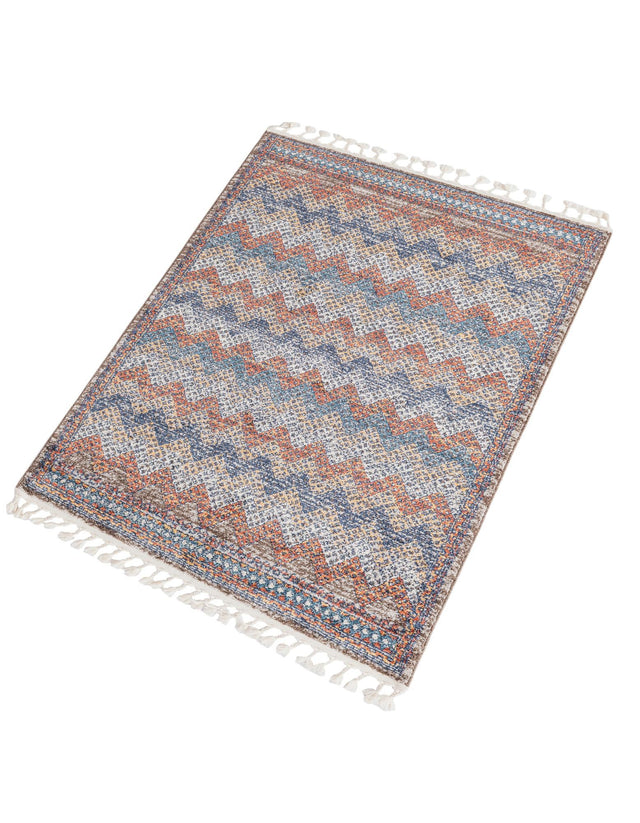 Multicolor 4' x 6' Aramis Rectangle Area Rug Polypropylene With Cotton Backing Easy Clean Living Room Bedroom Dining Office Carpet for Sale at Rug Engine