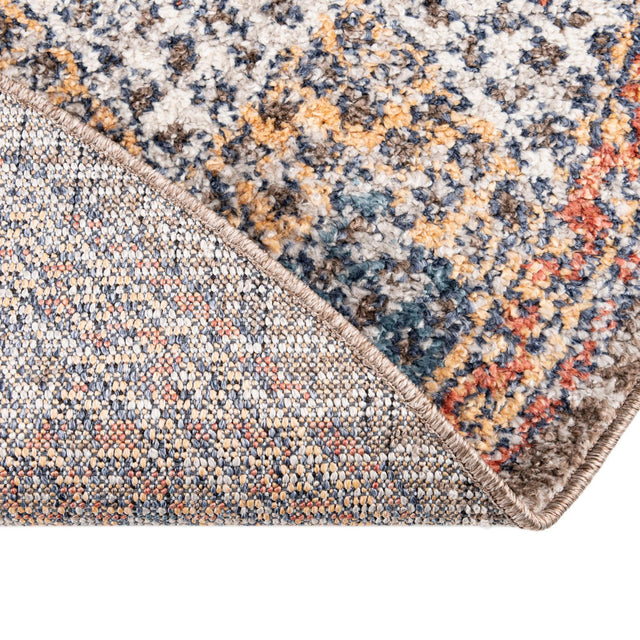 Multicolor 7' x 7' Aramis Round Area Rug Polypropylene With Cotton Backing Easy Clean Living Room Bedroom Dining Office Carpet for Sale at Rug Engine