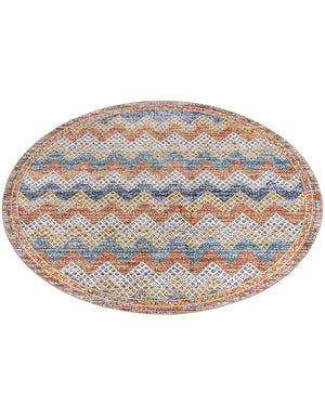 Multicolor 7' x 7' Aramis Round Area Rug Polypropylene With Cotton Backing Easy Clean Living Room Bedroom Dining Office Carpet for Sale at Rug Engine