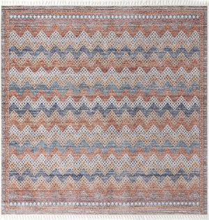 Multicolor 12' x 12' Aramis Square Area Rug Polypropylene With Cotton Backing Easy Clean Living Room Bedroom Dining Office Carpet for Sale at Rug Engine