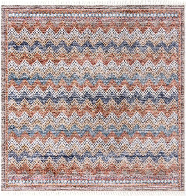 Multicolor 12' x 12' Aramis Square Area Rug Polypropylene With Cotton Backing Easy Clean Living Room Bedroom Dining Office Carpet for Sale at Rug Engine