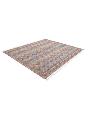 Multicolor 10' x 10' Aramis Square Area Rug Polypropylene With Cotton Backing Easy Clean Living Room Bedroom Dining Office Carpet for Sale at Rug Engine