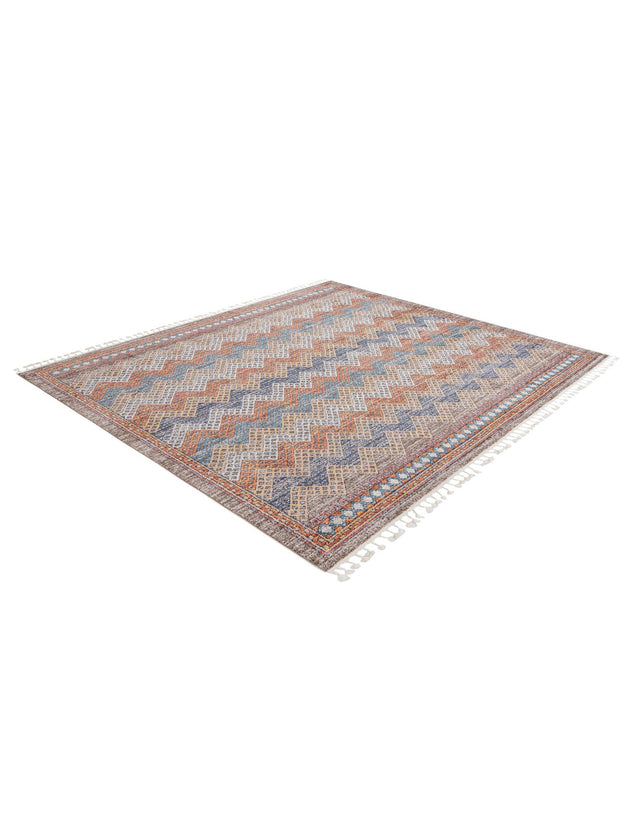 Multicolor 10' x 10' Aramis Square Area Rug Polypropylene With Cotton Backing Easy Clean Living Room Bedroom Dining Office Carpet for Sale at Rug Engine