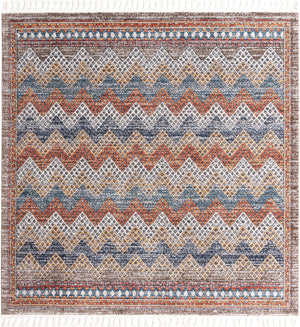 Multicolor 7' 10 x 7' 10 Aramis Square Area Rug Polypropylene With Cotton Backing Easy Clean Living Room Bedroom Dining Office Carpet for Sale at Rug Engine