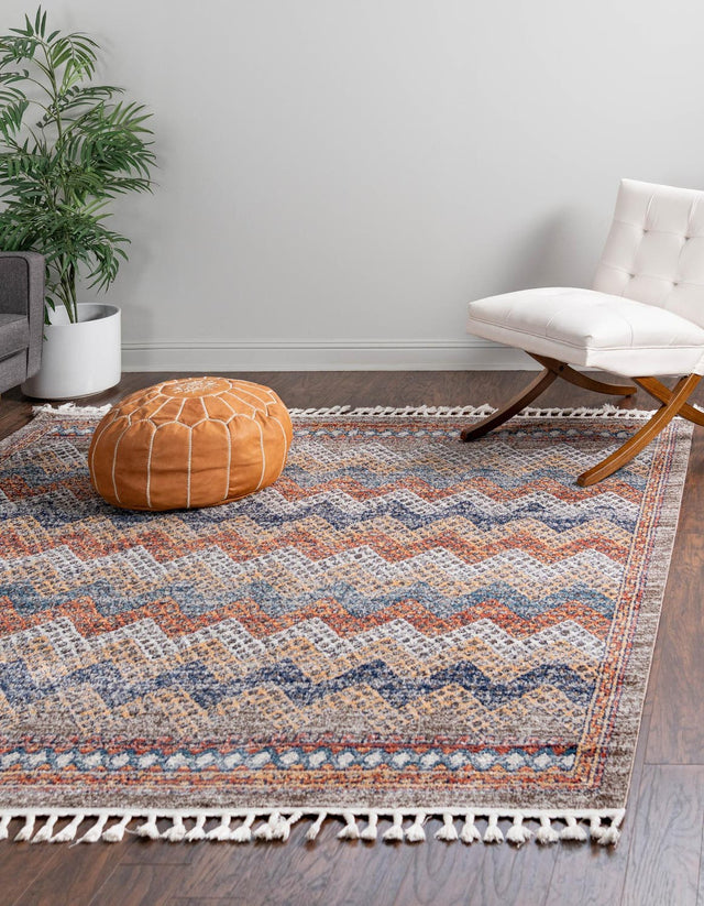 Multicolor 10' x 10' Aramis Square Area Rug Polypropylene With Cotton Backing Easy Clean Living Room Bedroom Dining Office Carpet for Sale at Rug Engine
