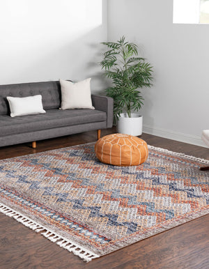 Multicolor 12' x 12' Aramis Square Area Rug Polypropylene With Cotton Backing Easy Clean Living Room Bedroom Dining Office Carpet for Sale at Rug Engine