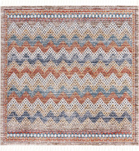 Multicolor 7' 10 x 7' 10 Aramis Square Area Rug Polypropylene With Cotton Backing Easy Clean Living Room Bedroom Dining Office Carpet for Sale at Rug Engine