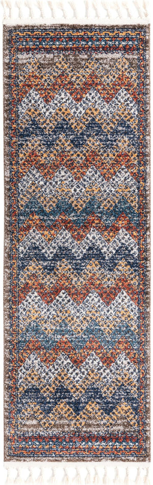 Multicolor 2' x 6' Aramis Runner Area Rug Polypropylene With Cotton Backing Easy Clean Living Room Bedroom Dining Office Carpet for Sale at Rug Engine