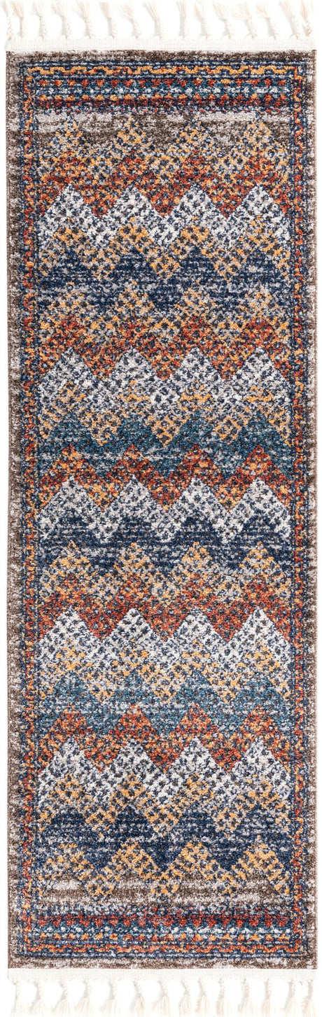 Multicolor 2' x 6' Aramis Runner Area Rug Polypropylene With Cotton Backing Easy Clean Living Room Bedroom Dining Office Carpet for Sale at Rug Engine