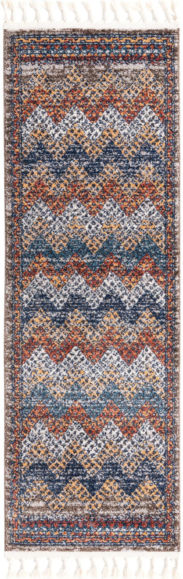 Multicolor 2' x 6' Aramis Runner Area Rug Polypropylene With Cotton Backing Easy Clean Living Room Bedroom Dining Office Carpet for Sale at Rug Engine