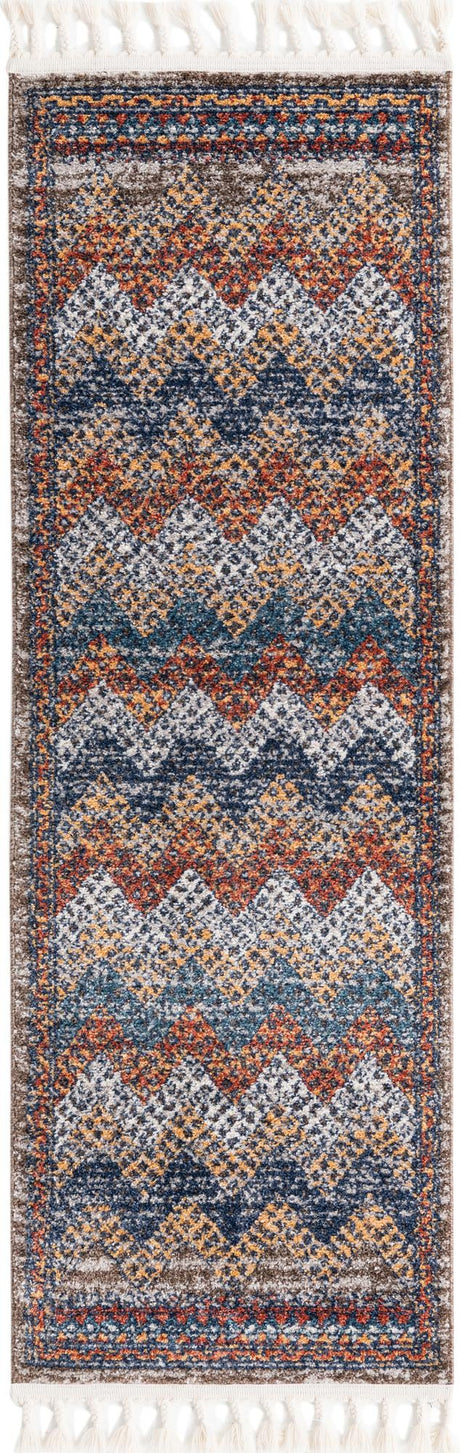 Multicolor 2' x 6' Aramis Runner Area Rug Polypropylene With Cotton Backing Easy Clean Living Room Bedroom Dining Office Carpet for Sale at Rug Engine