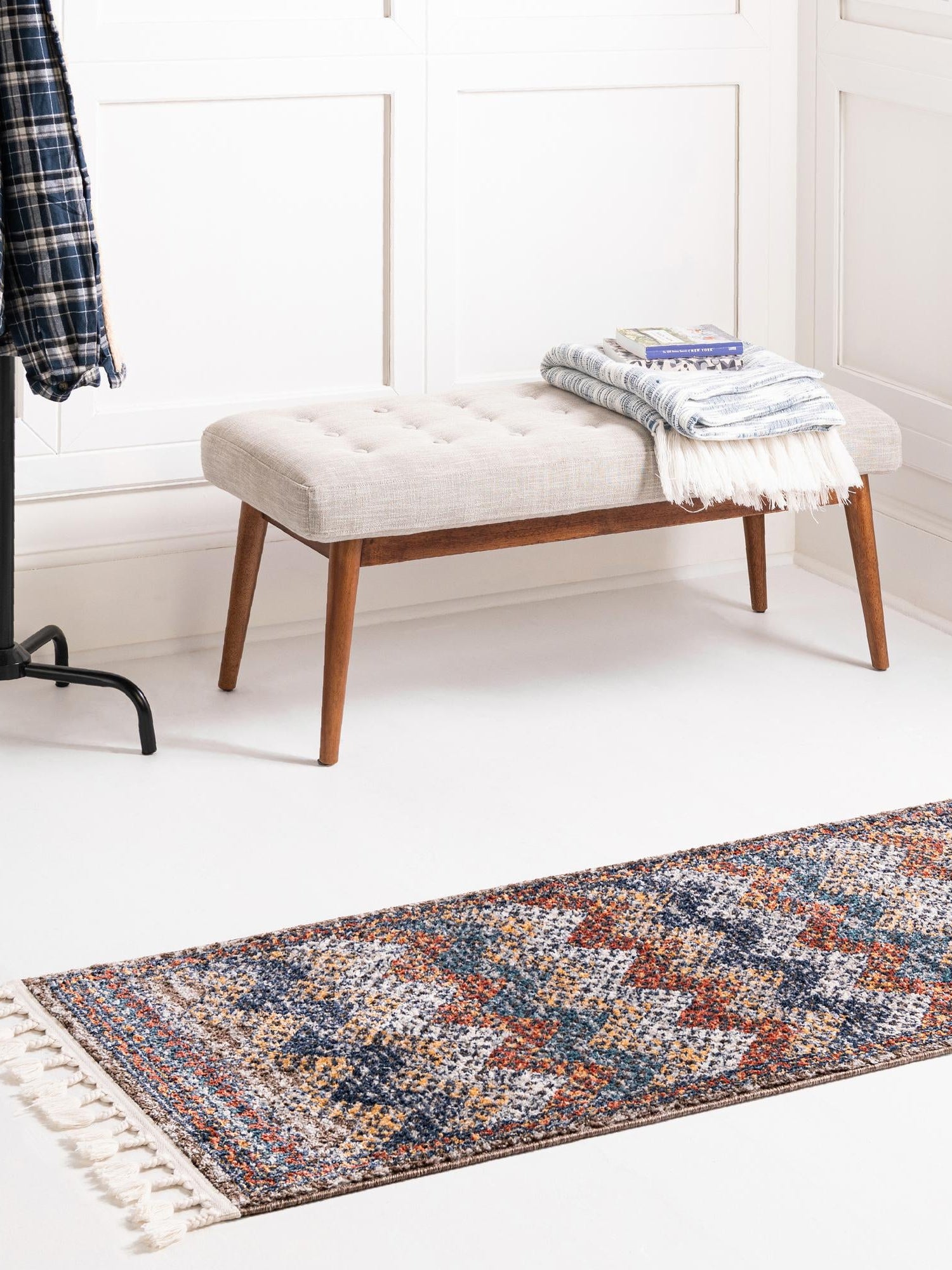 Multicolor 2' 7 x 13' Aramis Runner Area Rug Polypropylene With Cotton Backing Easy Clean Living Room Bedroom Dining Office Carpet for Sale at Rug Engine