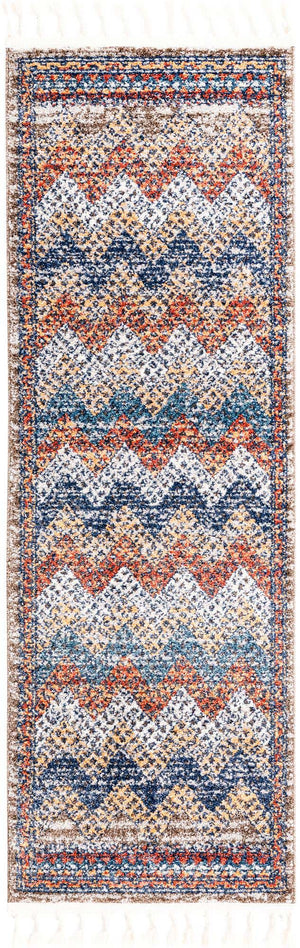 Multicolor 2' x 6' Aramis Runner Area Rug Polypropylene With Cotton Backing Easy Clean Living Room Bedroom Dining Office Carpet for Sale at Rug Engine