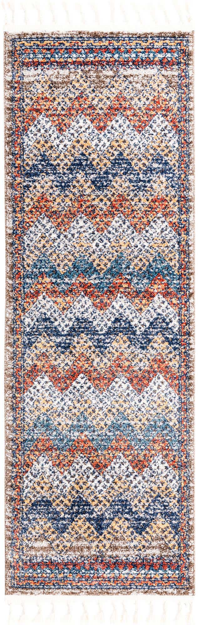 Multicolor 2' x 6' Aramis Runner Area Rug Polypropylene With Cotton Backing Easy Clean Living Room Bedroom Dining Office Carpet for Sale at Rug Engine